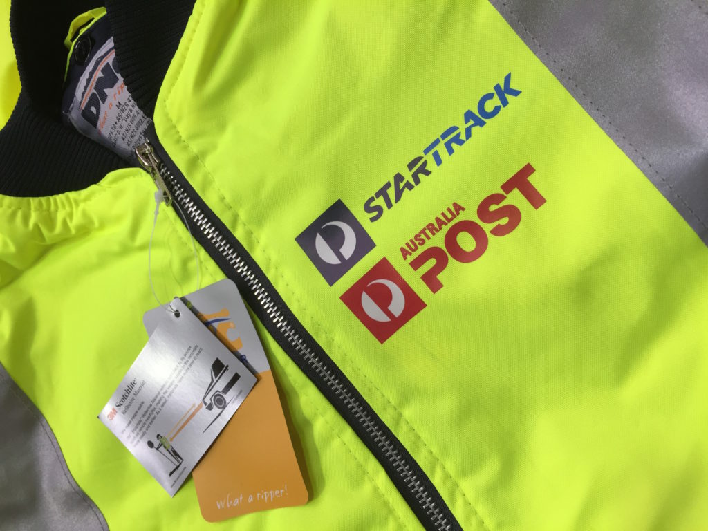 auspost startrack 1 | Banana Productions | Melbourne DTF Printing And Embroidery for Uniform Workwear Sportswear Specialist