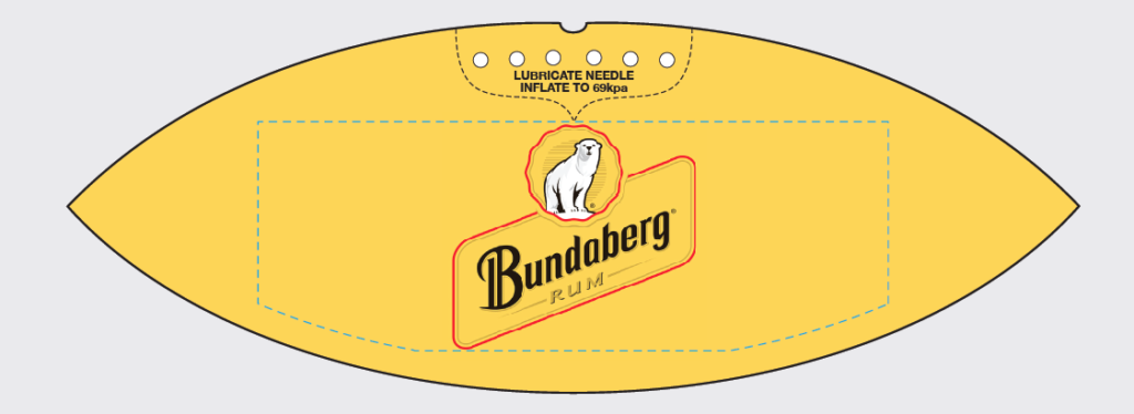 AFL Sherrin Bundaberg | Banana Productions | Melbourne DTF Printing And Embroidery for Uniform Workwear Sportswear Specialist