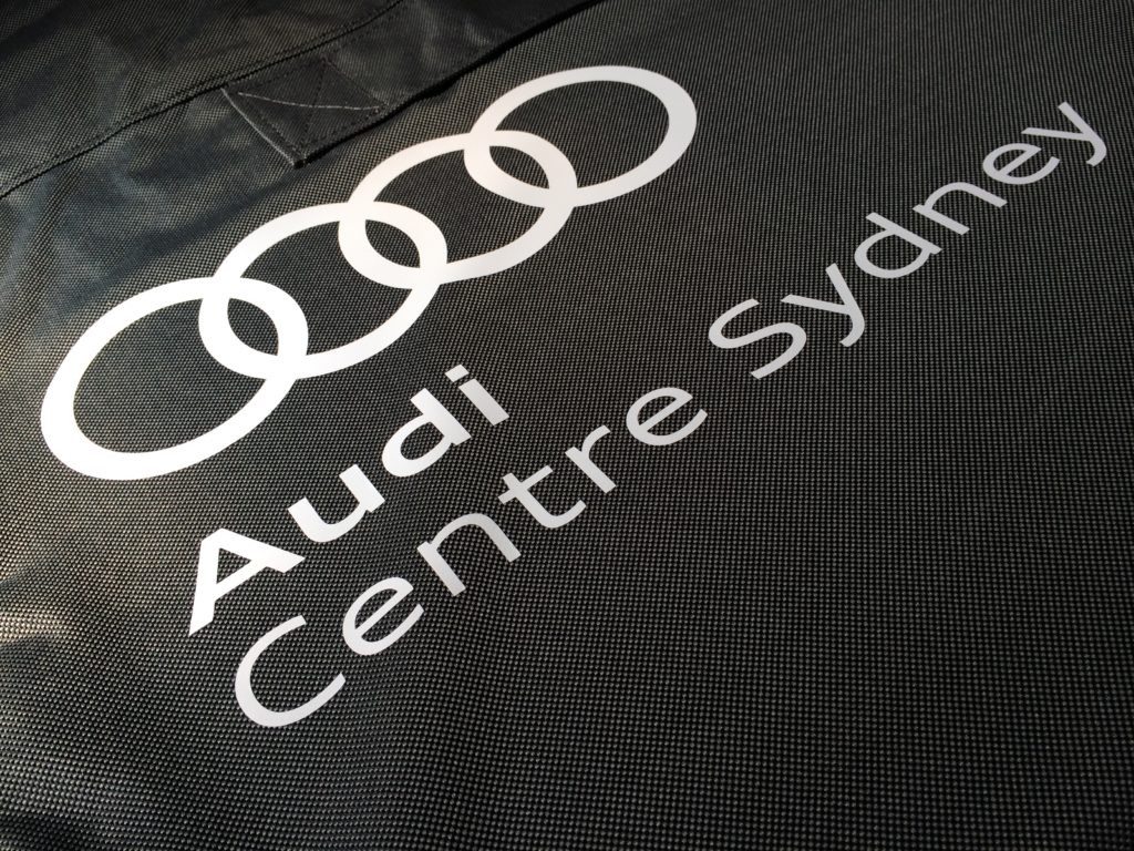 bean bags AUDI copy | Banana Productions | Melbourne DTF Printing And Embroidery for Uniform Workwear Sportswear Specialist